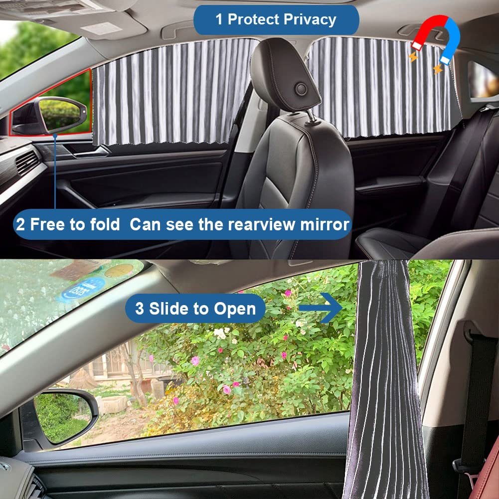 🔥Universal Fit Magnetic Car Side Window Privacy Sunshade | COLOR- BLACK