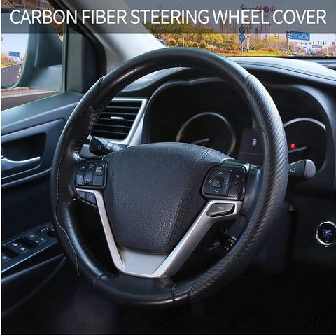 New Carbon Fiber Anti Slip Car Steering Cover