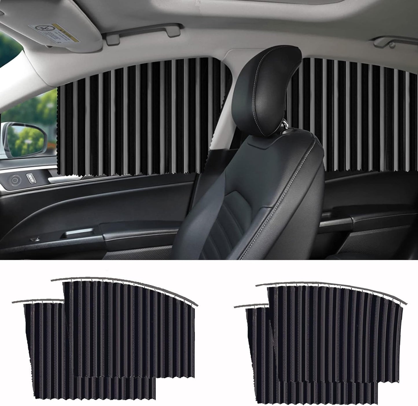 🔥Universal Fit Magnetic Car Side Window Privacy Sunshade | COLOR- BLACK