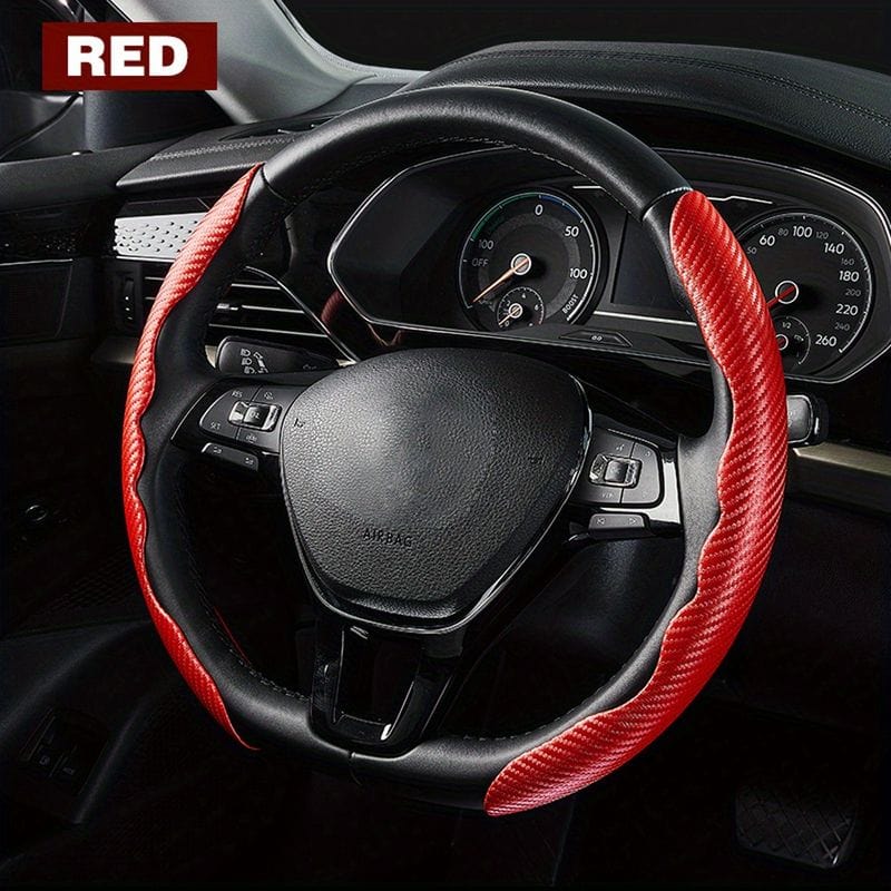 New Carbon Fiber Anti Slip Car Steering Cover